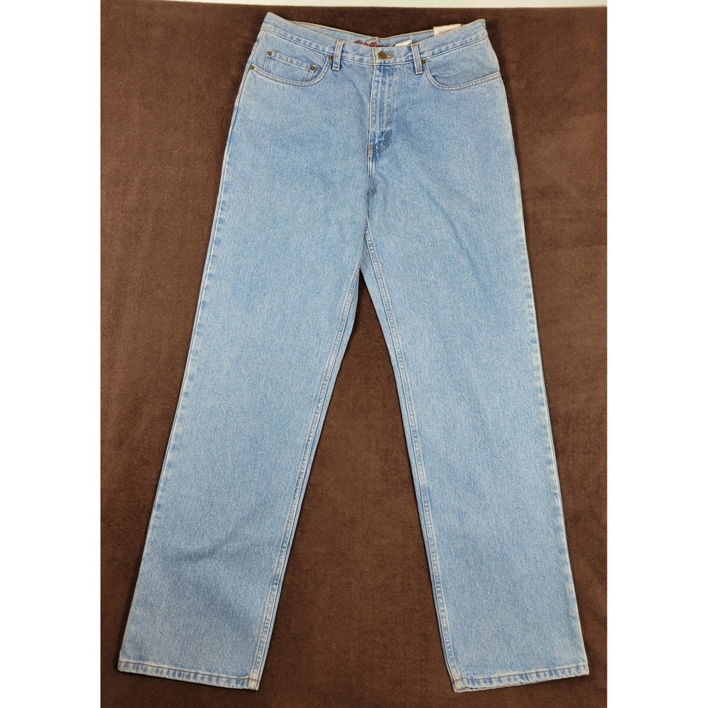 Eddie Bauer Mens Loose Fit Premium Denim Jeans Light Wash 34x36 NWT 07/2006